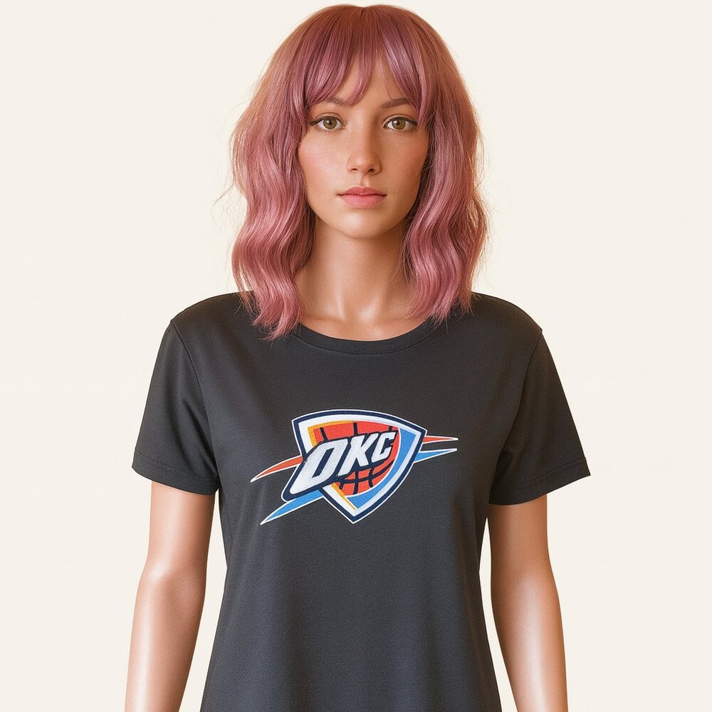 Oklahoma City Thunder Shirt | Blue Graphic Tee | Men’s Size L